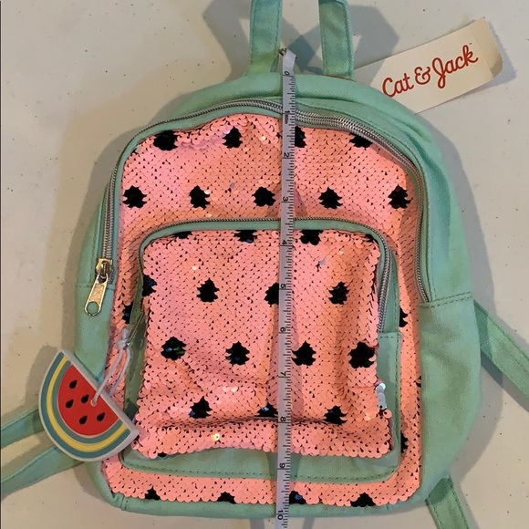 Cat & Jack Watermelon Flip Sequin Backpack - Picture 5 of 6